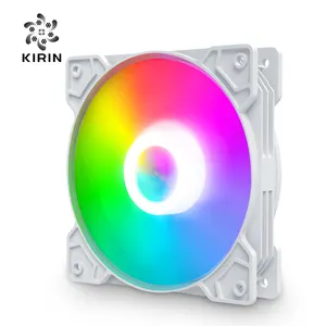 세련된 RGB 조명 효과가있는 120mm RGB PC 냉각 팬 프레임 컴퓨터 냉각 시스템