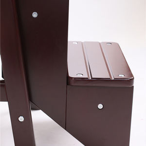 Tabouret de pied en <span class=keywords><strong>bois</strong></span> massif, échelle pliante, banc, chaise de cuisine, chaise d'escalier avec 3 marches - Product Image 5