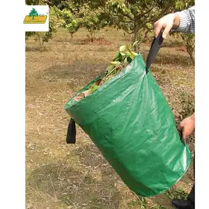 헤비 듀티 매우 튼튼한 폐기물 잔디 수영장 마당 잎 가방 PET + PE 접을 수있는 정원 플라스틱 쓰레기 봉투