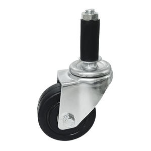 Werkseitig 2-Zoll-Lenkrolle mit Doppel bremse liefern Pu Castor Mid Heavy Duty <span class=keywords><strong>Caster</strong></span> 100-500kg für Wagen - Product Image 1