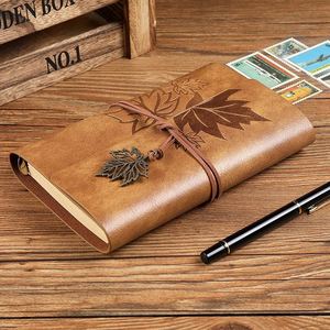 In-Stock Vintage Strap PU Notebook 100 Sheets Student <b>Notepad</b> Travel Check-In Stamp Book Gift From Manufacturer - Product Image 4