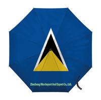 Parapluie pliant avec drapeau du Suriname, ouverture et fermeture automatiques, parapluie compact, portable, grand format, pour la protection contre la pluie, résistant au vent