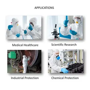 TYPE 5 6 EN 14126 Splash Resistant Non-woven Protective Workwear PPE Microporous Polypropylene Disposable Overall