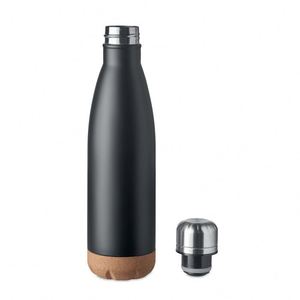 Bouteille isotherme en acier inoxydable personnalisable avec logo, double paroi sous vide, base en liège, portable, pour activités de plein air, sport, fitness, bureau, cadeau - Product Image 5