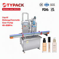 Machine de remplissage de liquides cosmétiques à buse unique TY-2410 en stock usine avec pompe à engrenages, précision de remplissage 99%, 30ml 60ml 100ml