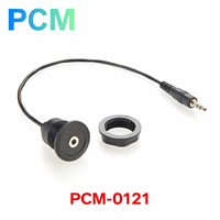 Câble d'extension audio stéréo 3,5 mm mâle-femelle avec montage sur panneau rond, faisceau de câbles jack AUX pour casque, pour haut-parleurs de voiture et PC