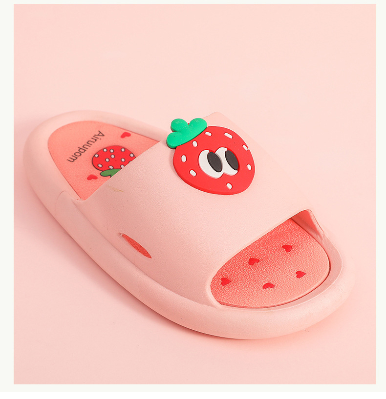 Cute Fruit Soft Bottom Slides Shoes Non-slip EVA Indoor and Outdoor Slippers for Girls