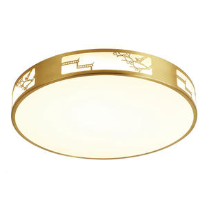 Plafonnier de style chinois tout en cuivre, finition émaillée, éclairage créatif pour bureau, entrée, balcon, chambre à coucher - Product Image 6