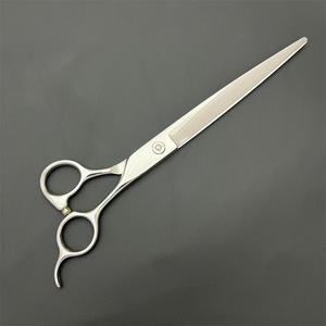 กรรไกรตัดขนสัตว์เลี้ยง K2 ขนาด 8 นิ้ว สแตนเลสสตีล แบบใบมีดแบน สำหรับตัดขนสุนัข กรรไกรตัดแต่งขนมืออาชีพ - Product Image 1