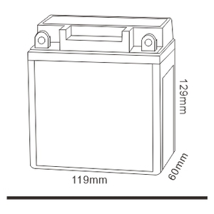 Аккумулятор для мотоцикла <span class=keywords><strong>12N5</strong></span>-<span class=keywords><strong>BS</strong></span> HD, сверхмощный, 12В 5Ач, перезаряжаемый, герметичный, VRLA, AGM, свинцово-кислотный, не требующий обслуживания - Product Image 2