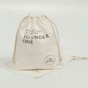High Quality Cotton Linen Skincare Cosmetic Gift Storage <b>Pouch</b> Reusable <b>Drawstring</b> Makeup Cotton Dust Bag - Product Image 4