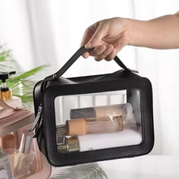 Nouvelle Trousse de Maquillage Portable Grande Capacité en PU Style 2026 avec Logo Personnalisé en PVC