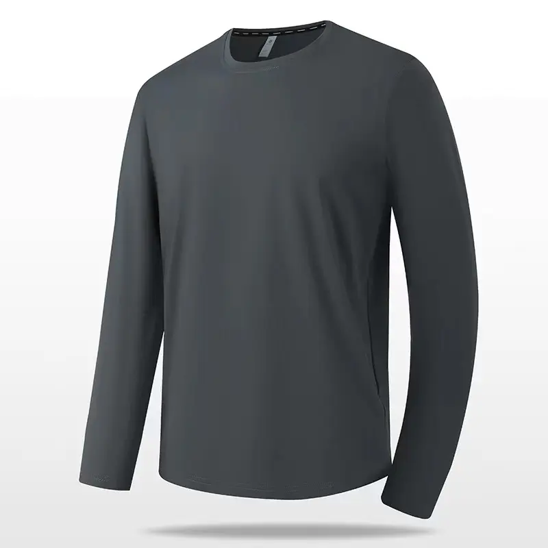 2024 New Design Quick Dry Skinny Clothing Manufacturers Custom Printing Logo Long Sleeves men sweatshirt