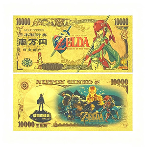 อะนิเมะญี่ปุ่น ไทรฟอร์ซ เลเจนด์ ซีรีส์ ธนบัตรที่ระลึกเคลือบทอง 24K ทำจาก PVC กันน้ำ ของสะสม การ์ดเกม ของขวัญ - Product Image 3