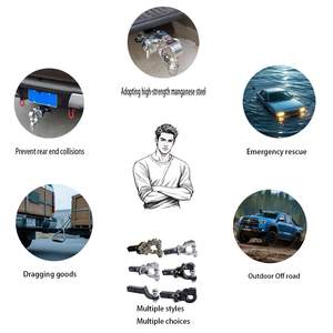 Dropshipping 6000lbs Steel Strengthen Towbar Exterior Accessory Parts for Caravan and Boat Tow Replacement Original Bumper - Product Image 3