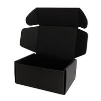 Boîtes d'expédition en carton ondulé noir pour vêtements, emballages cadeaux en papier, vente en gros