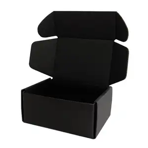 Wholesale Large Cardboard Paper Mailing Apparel black corrugated Mailer box Paper Gift Packaging Shipping Shoes Boxes