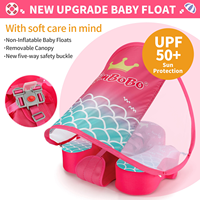 Bouée de natation non gonflable pour bébé, anneaux de natation pour enfants, flotteurs de piscine non gonflables sous les aisselles avec auvent pour l'été
