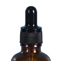Flacon compte-gouttes rond en verre brun gradué de 5 ml avec étiquette imprimée résistante à la lumière pour huiles essentielles, sérums et crèmes de soin de la peau
