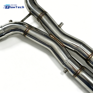 High Flow Performance Exhaust for BMW F95 X5M F96 X6M S68 4.4T V8 304 Stainless Steel Valved Muffler <b>Polished</b> Finish Direct Fit - Product Image 6