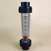 Débitmètre rotamètre LZS-50 en PVC-U, résistant à la corrosion, transparent, avec alarme de bas débit et raccord à bride pour la plomberie