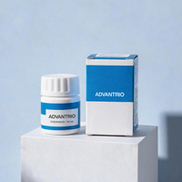 Bon prix, flacon rond en HDPE de 40 ml, à large ouverture, vide, pour médicaments, pilules, compléments alimentaires