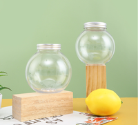 Haute Qualité Jetable Transparent Boule Ronde Bouteille En Aluminium Couvercle Creative Nouveau Design pour Soda Champagne Boissons En Gros
