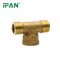 Raccord de tube en laiton IFANPLUS 1/2 "raccords de plomberie en laiton FMF Tee