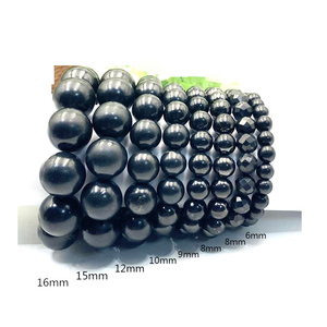 Shungite braccialetto per messa a terra indossato assorbire le influenze <span class=keywords><strong>di</strong></span> gadget elettronici vera pietra <span class=keywords><strong>di</strong></span> Shungite tipo II con certificato - Product Image 6