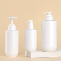 Nuevas Botellas de Plástico PET Transparente Blanco Mate con Bomba, 200ml 300ml 500ml, para Loción y Champú, con Tapa de Rosca y Serigrafía