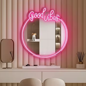 ネオンミラー壁ランプIP 65アクリル浴室装飾猫ミラーアニメネオンサインライト付き - Product Image 6