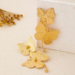 Pendientes de Mariposa Metálicos de Alta Moda, Creativos y de Nicho, Ideales para Fiestas y Vacaciones de Mujeres - Product Image 4