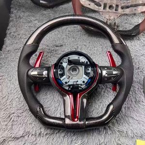 Volante de Cuero y Fibra de Carbono Nuevo/Mejorado al por Mayor para <span class=keywords><strong>BMW</strong></span> F10 F30 F20 F45 M5 M6 <span class=keywords><strong>M7</strong></span> F07 F52 E60 E90 E71 E72 X3 X5 - Product Image 4