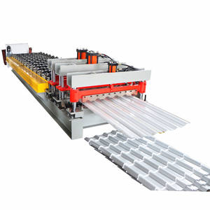 Farbige Glasur Stahl Wand paneel Rollform maschine Metalldach blech glasierte Ziegel herstellungs maschine - Product Image 5