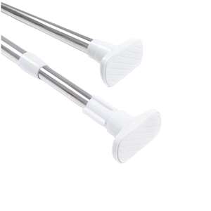 Accessoires de tige de douche télescopique écologique <span class=keywords><strong>sans</strong></span> perçage Support de <span class=keywords><strong>plafond</strong></span> incurvé poli <span class=keywords><strong>Tringle</strong></span> à rideau à bras oscillant réglable - Product Image 2