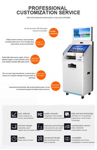 Máquina de quiosco de seguridad RFID de impresión A4 de autoservicio KER, lector de tarjetas de pantallas táctiles curvas dobles para SDK de <span class=keywords><strong>registro</strong></span> gubernamental - Product Image 5