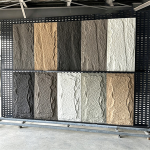 Panneau mural en pierre PU décoratif pour l'<span class=keywords><strong>extérieur</strong></span> et l'intérieur, revêtement en pierre ondulée, pierre artificielle légère et imperméable - Product Image 3