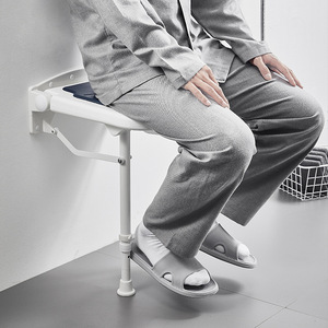 You Liang <b>Bathroom</b> Folding <b>Stool</b> Wall Mounted Non Slip Shower Seat <b>For</b> Elderly Pregnant 150 Kg Capacity Standard Size - Product Image 2