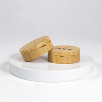 Palette de fards à paupières en bambou et bois avec design magnétique, maquillage personnalisable à la maison, au bureau et en voyage