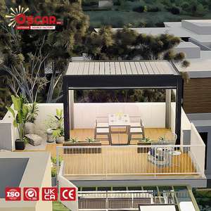 Pérgola Exterior Compatible de 25 x 25 para Patio Trasero con Calefactor, Control Remoto y Luces LED para Jardín, Patio y Terraza - Product Image 1