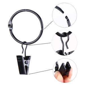 Accessoires <span class=keywords><strong>pour</strong></span> rideaux Clips de rideaux Anneaux de cintres Quincaillerie de rideaux Anneaux de rideaux en métal avec clip - Product Image 4