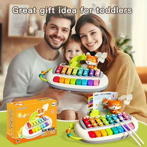 Tambour éducatif 2-en-1 en plastique coloré, jouet <span class=keywords><strong>de</strong></span> dessin animé pour enfants <span class=keywords><strong>de</strong></span> <span class=keywords><strong>18</strong></span> <span class=keywords><strong>mois</strong></span> et plus, <span class=keywords><strong>instrument</strong></span> à frapper avec 8 gammes sonores, vente chaude - Product Image 5