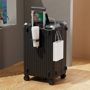 <span class=keywords><strong>Valise</strong></span> à roulettes unisexe en néoprène, grande capacité, verrouillable, 28x24 pouces, pour voyage et étudiants, roues silencieuses omnidirectionnelles - Product Image 4