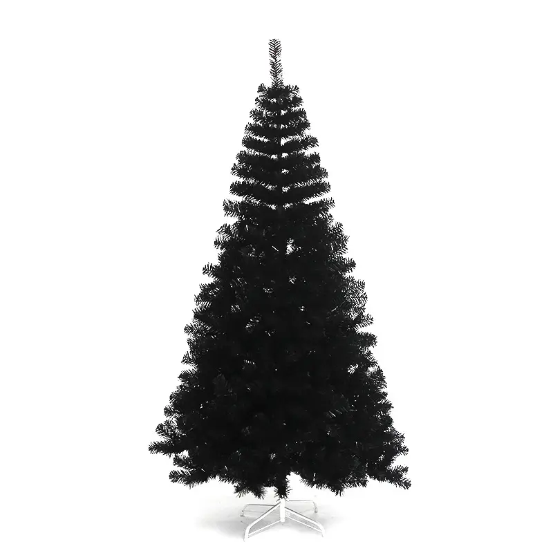 Adornos de PVC para Halloween, árbol de Navidad negro, Hotel, centro comercial, decoraciones de Navidad