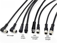 Connecteur M12 personnalisé, fiche GX12, connecteur à 4, 5, 8, 12, 17 broches, prise de panneau, faisceau de câbles industriel aéronautique, assemblage de câbles Ethernet