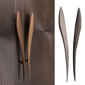 Creative Abstract Curved Door Pull <strong>Handle</strong> Minimalist Light Luxury Thickened Entry Hardware for <strong>Glass</strong> Solid Wooden Commercial - Product Image 1