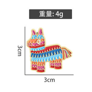 Pinata Enamel pin kustom permainan tradisional Meksiko lencana kerah bros pesta ulang tahun aksesoris perhiasan hadiah untuk teman - Product Image 6