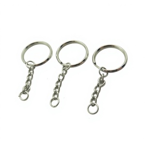 Yiwang พวงกุญแจโลหะเงินขนาด1.5x25มม. พวงกุญแจแบบแยกสำหรับทำมือ - Product Image 2