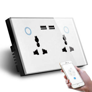 SMARSECUR สมาร์ทคอมแพทเทเบิล รองรับ Alexa และ Google Home แผงกระจกสัมผัส ช่องเสียบ USB คู่ ปลั๊กไฟแบบ UK พร้อมตัวตรวจสอบพลังงาน - Product Image 5