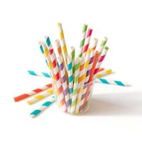 Pailles en papier jetables imprimées bambou vert Soton, en vrac, idéales pour les anniversaires, les mariages, les pique-niques.